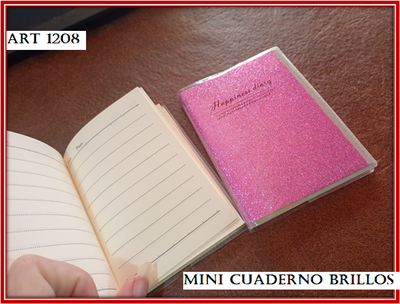 ART 1208 MINI CUADERNO BRILLOS