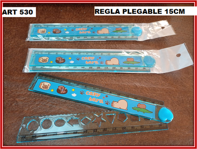 ART 530 REGLA DESPLEGABLE CAPIBARA 15CM