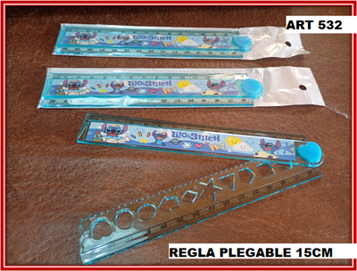 ART 532 REGLA PLEGABLE STICH 15CM