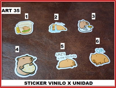 ART 35 STICKER VINILO X UNIDAD