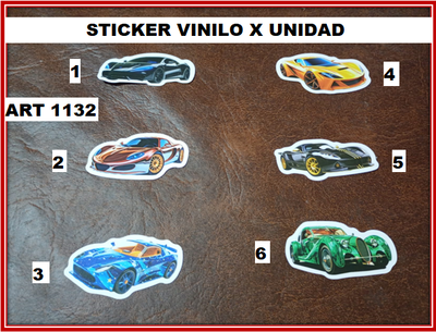 ART 1132 STICKER VINILO X UNIDAD