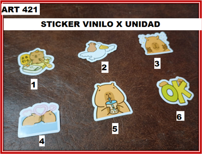 ART 421 STICKER VINILO X UNIDAD