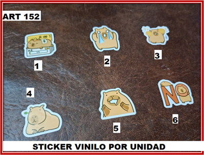 ART 152 STICKER VINILO X UNIDAD