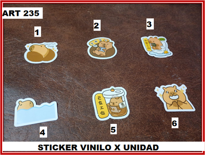 ART 235 STICKER VINILO X UNIDAD