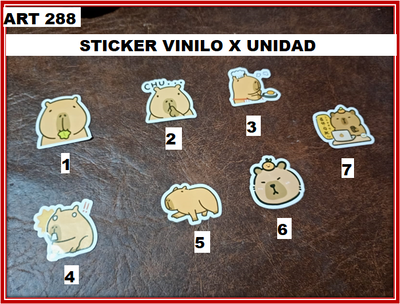 ART 288 STICKER VINILO X UNIDAD