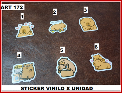 ART 172 STICKER VINILO X UNIDAD 