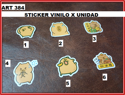 ART 384 STICKER VINILO X UNIDAD
