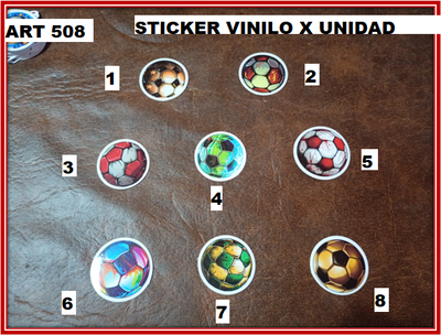 ART 508 STICKER VINILO X UNIDAD