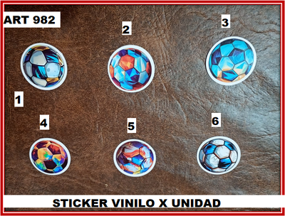 ART 982 STICKER VINILO X UNIDAD