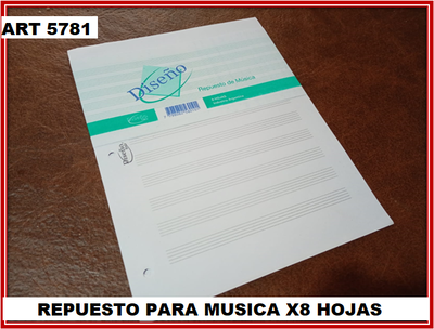 ART 5781 REPUESTO MUSICA X8 HOJAS