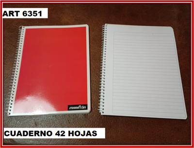 ART 6351 CUADERNO 42 HOJAS RALLADAS