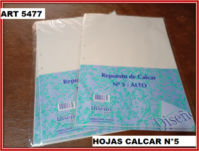 ART 5477 HOJAS CALCAR N°5 