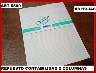 ART 5590 REPUESTO CONTABILIDAD 2 COLUMNAS X8 HOJAS