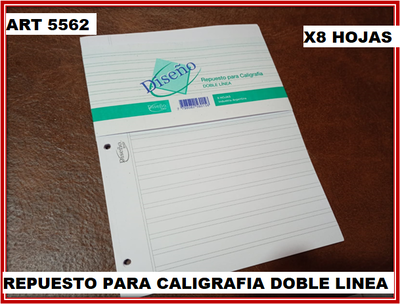 ART 5562 REPUESTO PARA CALIGRAFIA X8 HOJAS