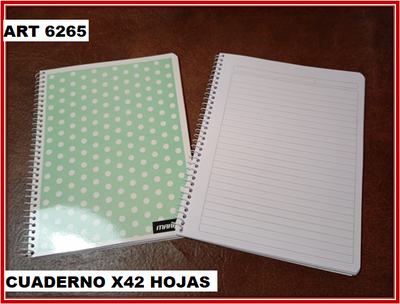 ART 6265 CUADERNO 42 HOJAS RAYADAS