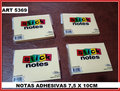 ART 5369 NOTAS ADHESIVAS 7,5 X10CM