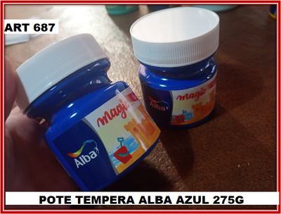 ART 687 POTE TEMPERA ALBA AZUL