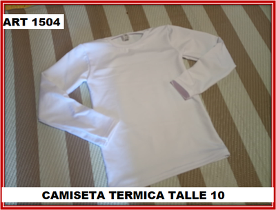 ART 1504 CAMISETA TERMICA NIÑ@ TALLE 10