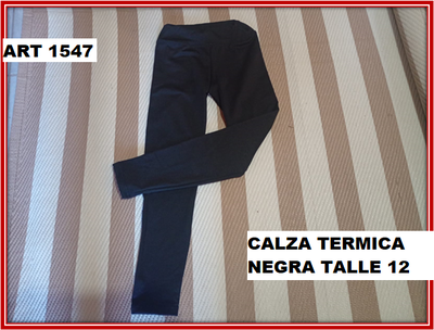 ART 1547 CALZA TERMICA NEGRA TALLE 12