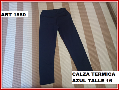 ART 1550 CALZA TERMICA AZUL TALLE 16