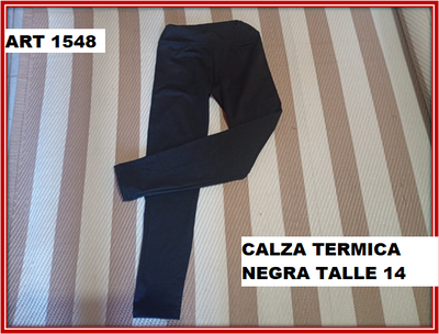 ART 1548 CALZA TERMICA NEGRA TALLE 14