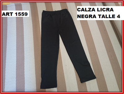 ART 1559 CALZA LICRA NEGRA TALLE 4