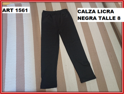 ART 1561 CALZA LICRA NEGRA TALLE 8