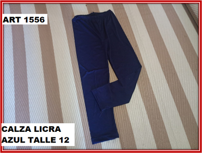ART 1556 CALZA LICRA AZUL TALLE 12