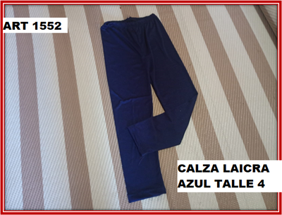 ART 1552 CALZA LICRA AZUL TALLE 4
