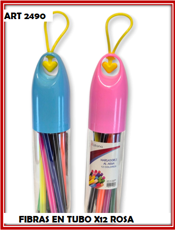 ART 2490 FIBRAS EN TUBO X12 ROSA