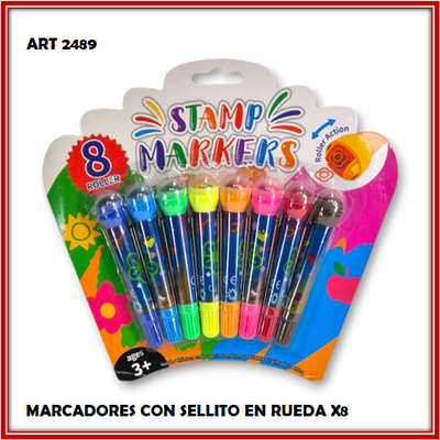 ART 2489 MARCADORES CON SELLITO RUEDA X8