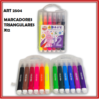 ART 2504 MARCADORES TRIANGULARES X12