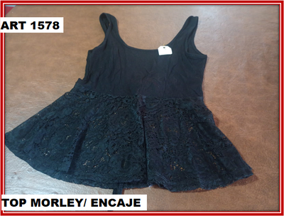 ART 1578 TOP MORLEY/ENCAJE