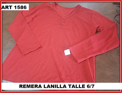 ART 1586 REMERA LANILLA TALLE 6/7