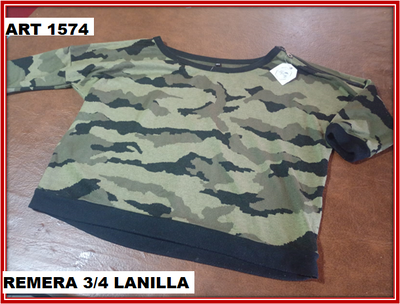 ART 1574 REMERA 3/4 LANILLA
