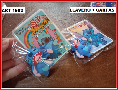 ART 1983 LLAVERO + CARTAS STICH