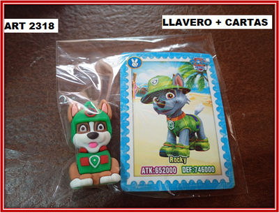 ART 2318 LLAVERO + CARTAS PAW PATROL