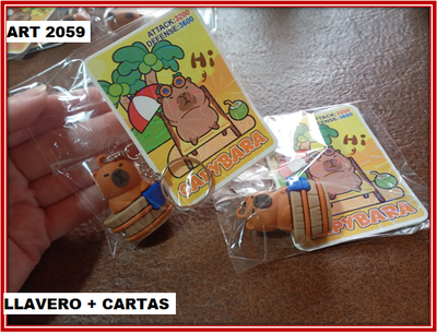 ART 2059 LLAVERO + CARTAS CAPIBARA