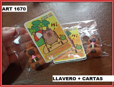 ART 1670 LLAVERO CON CARTAS CAPIBARA