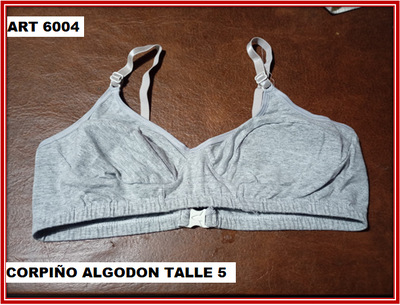 ART 6004 CORPIÑO ALGODON TALLE 5
