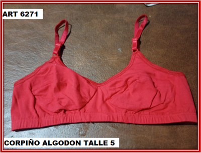 ART 6271 CORPIÑO ALGODON TALLE 5