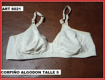 ART 6021 CORPIÑO ALGODON TALLE 5