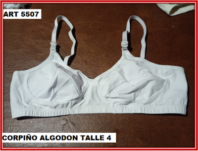 ART 5507 CORPIÑO ALGODON TALLE 4
