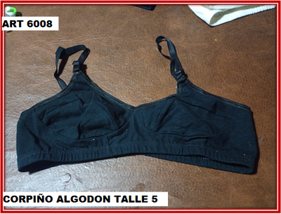 ART 6008 CORPIÑO ALGODON TALLE 5