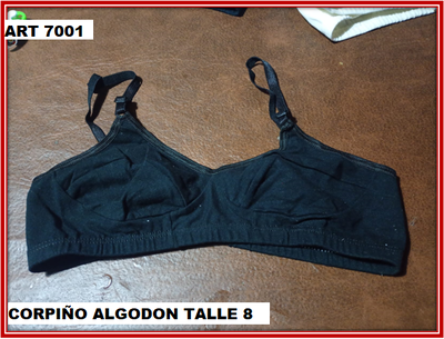 ART 7001 CORPIÑO ALGODON TALLE 8
