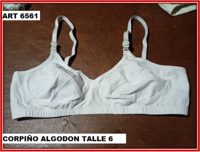 ART 6561 CORPIÑO ALGODON TALLE 6