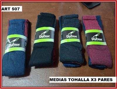 ART 507 MEDIAS TOHALLA X 3 PARES