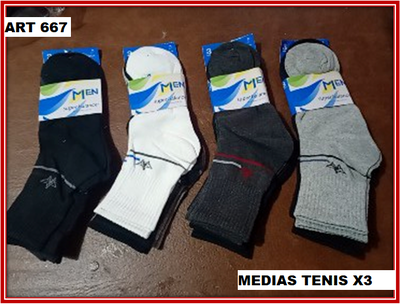 ART 667 MEDIAS TENIS X 3