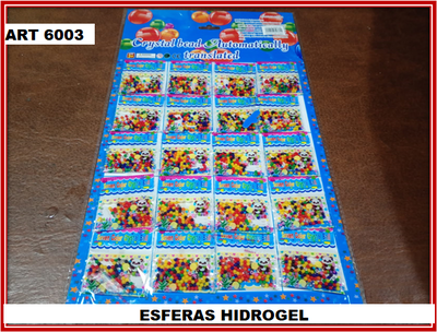 ART 6003 ESFERAS HIDROGEL MULTICOLOR
