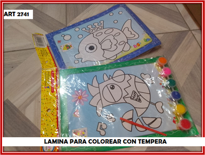 ART 2741 LAMINA PARA COLOREAR CON TEMPERA